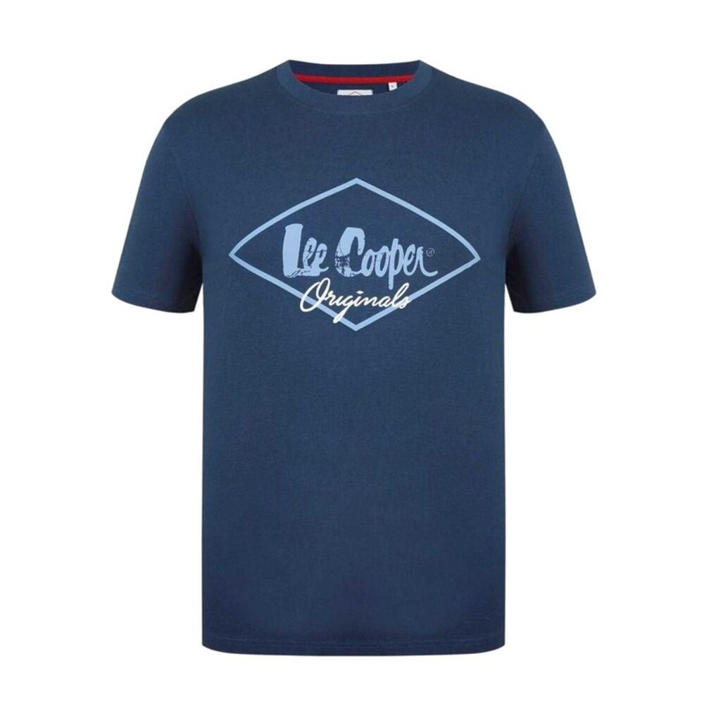 Lee Cooper Mens Originals Logo T-Shirt / Vintage Blue